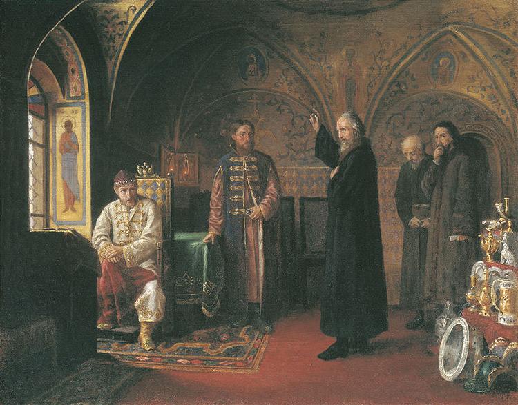 unknow artist Metropolitan Philip and Ivan the Terrible